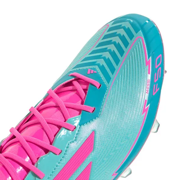 adidas F50 Messi Elite FG Firm Ground - flash aqua/lucid pink/lucid cyan