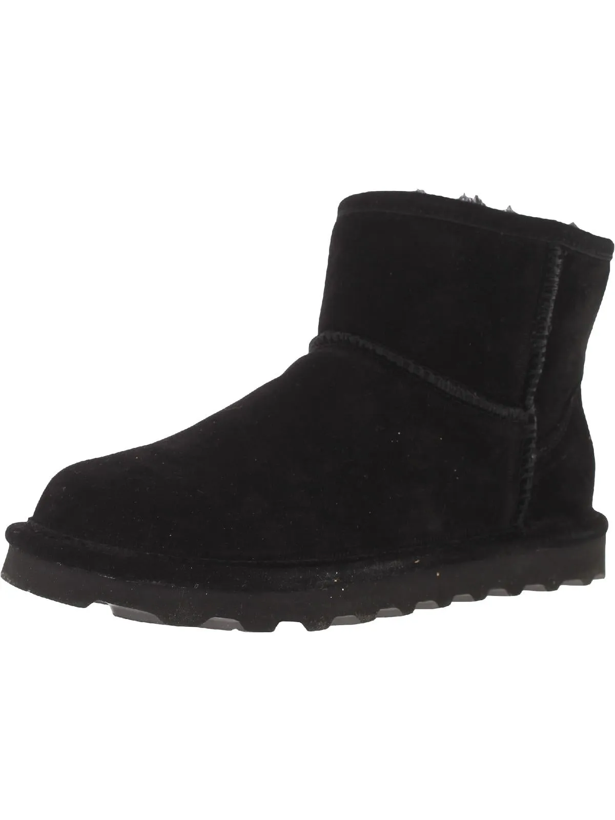 Alyssa Wide Womens Suede Pull on Winter & Snow Boots
