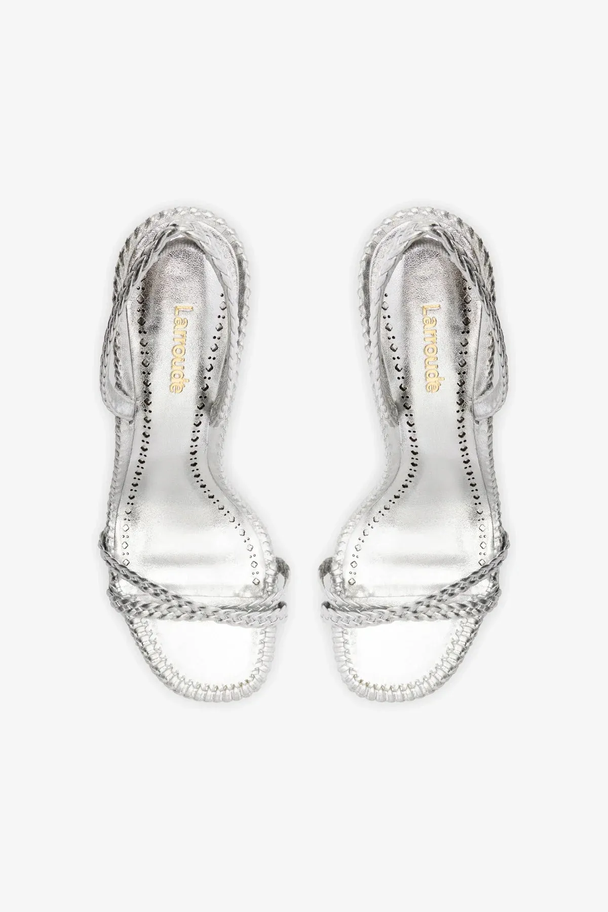 Annie Sandal In Silver Metallic Leather
