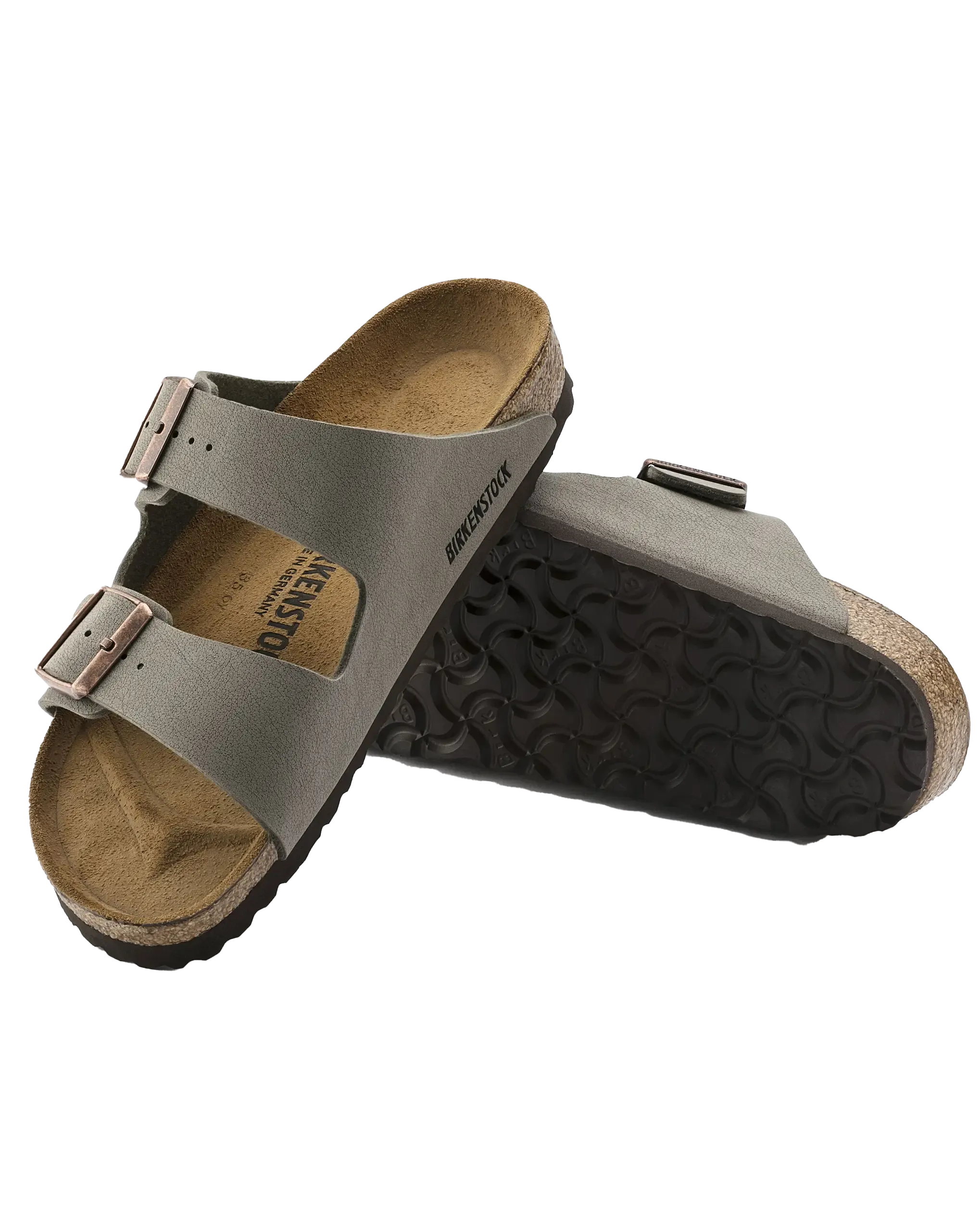 Arizona Birko Flor Sandals in Stone