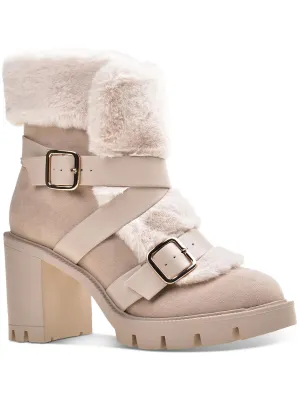 Bemie Womens Faux Fur Zipper Winter & Snow Boots