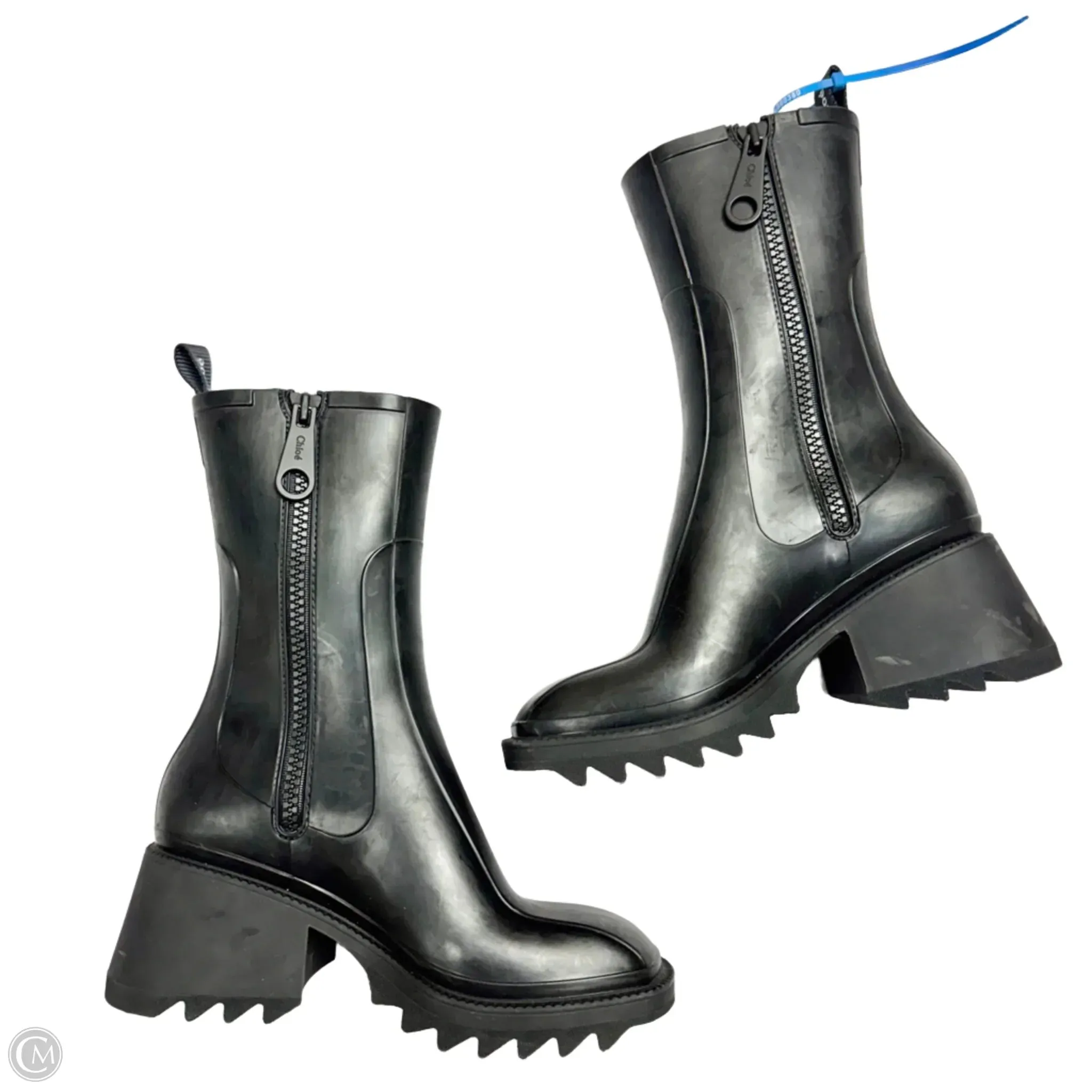 Boots Luxury Designer By Chloe In Black, Size: 8.5