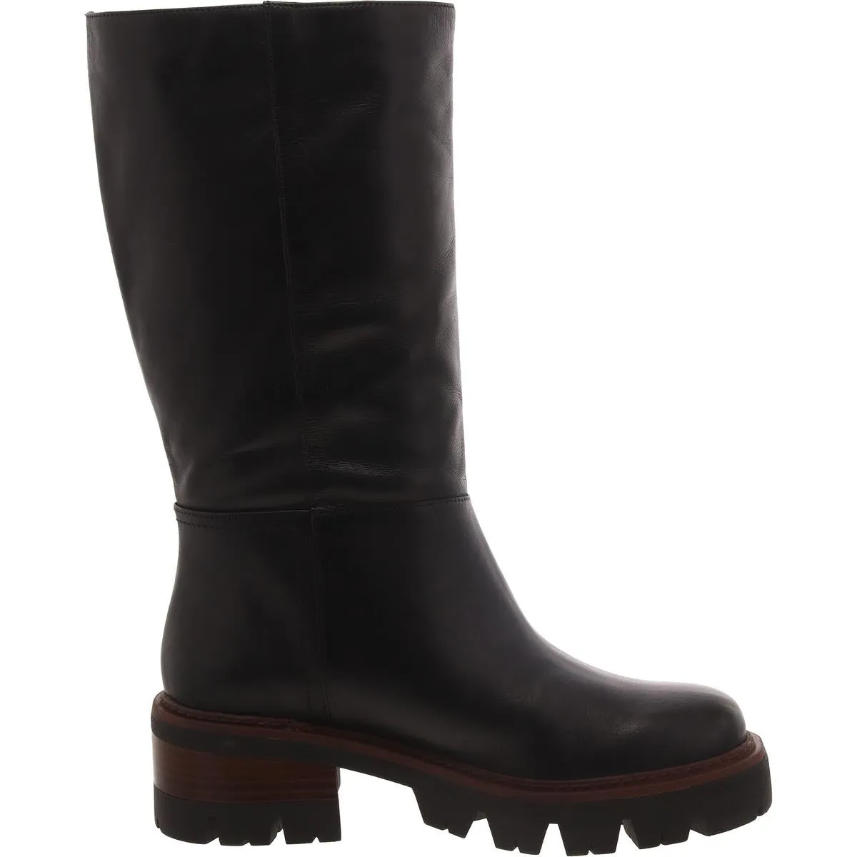 Bota Womens Leather Pull On Knee-High Boots