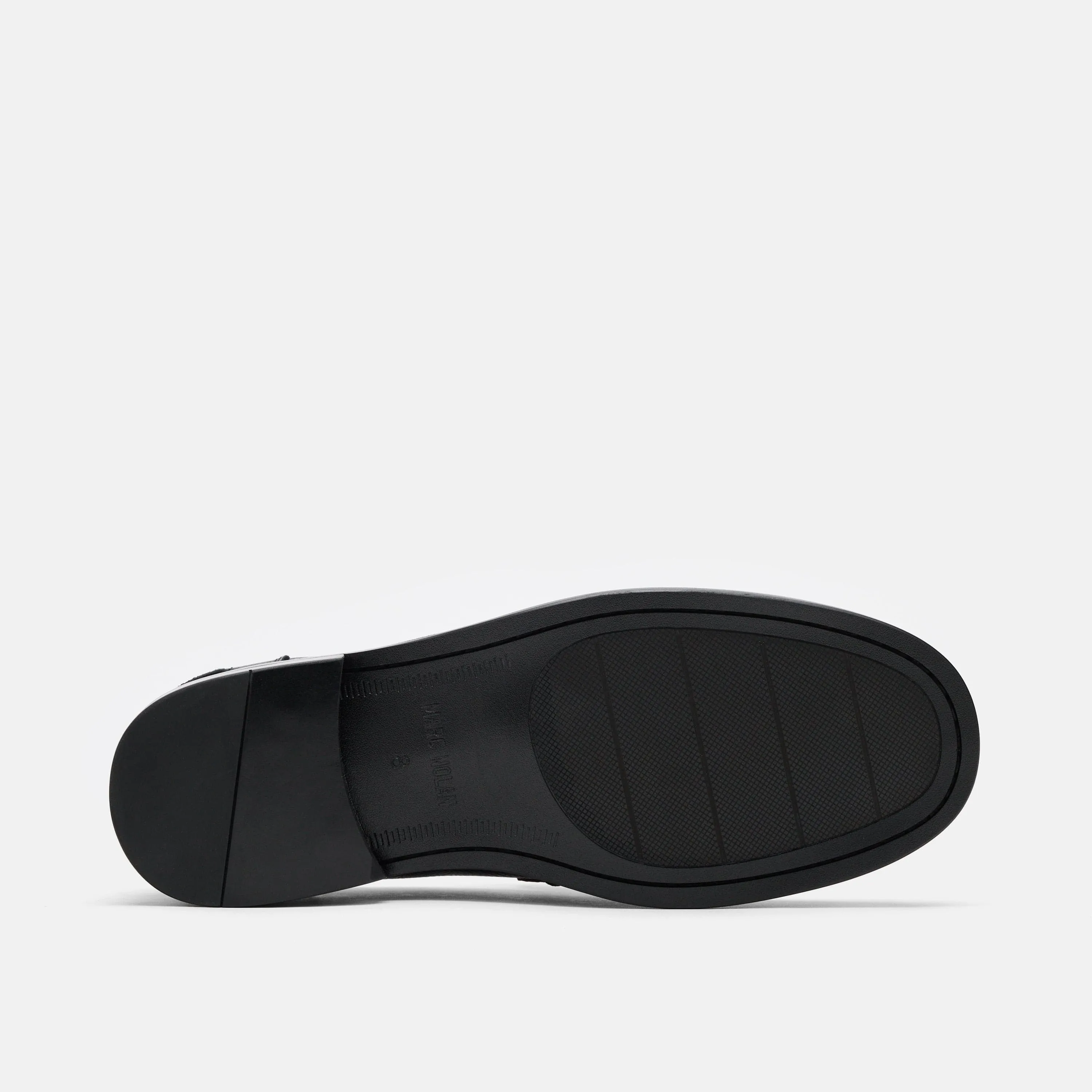 Calum Black/White/Red Leather Penny Loafers