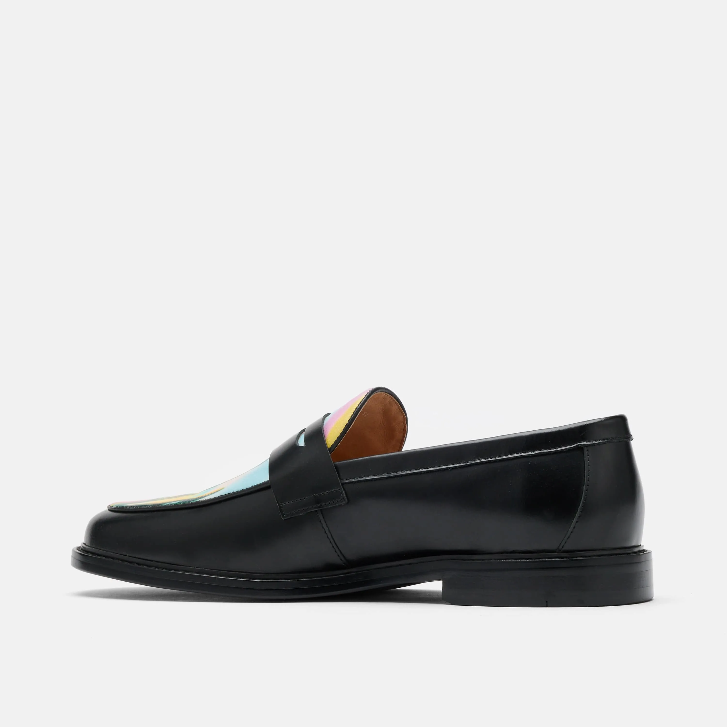 Calum Cactus Leather Penny Loafers