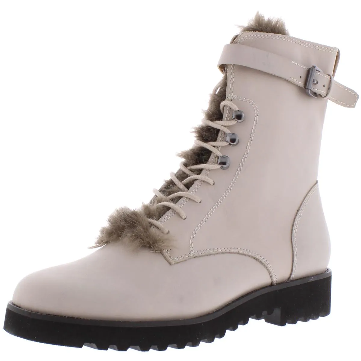 Canon Womens Leather Faux Fur Winter Boots