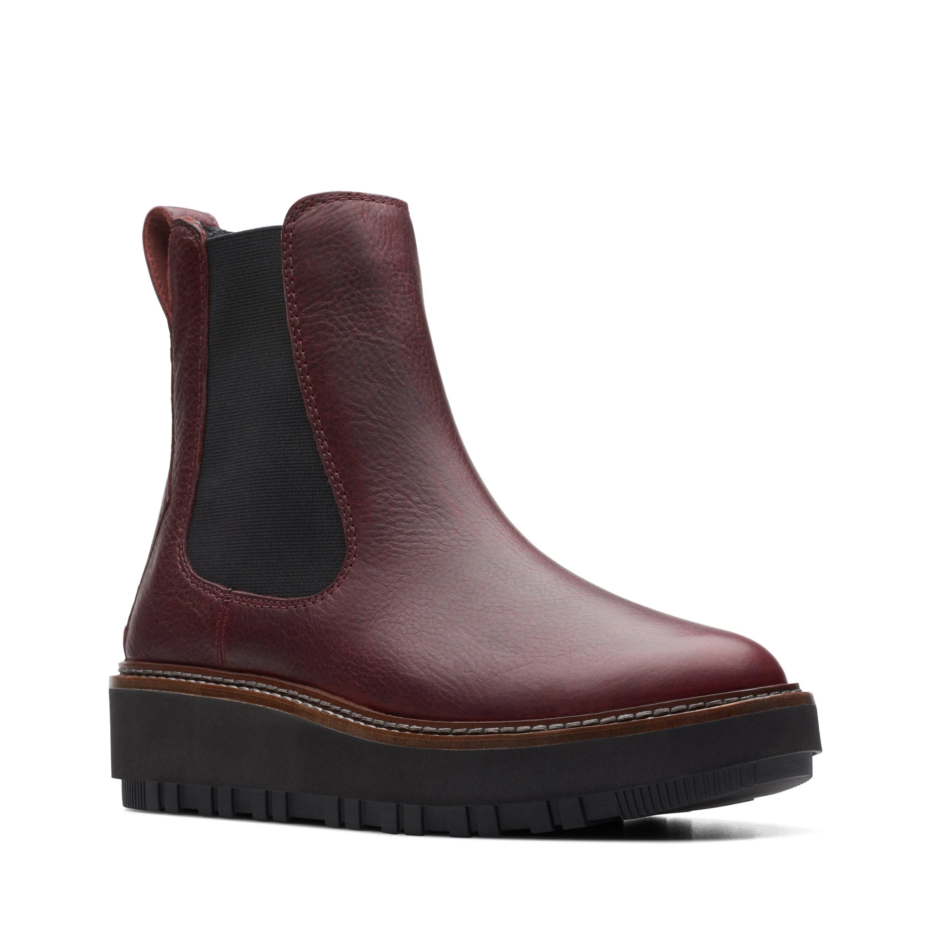 Clarks Orianna W Up in Red Leather