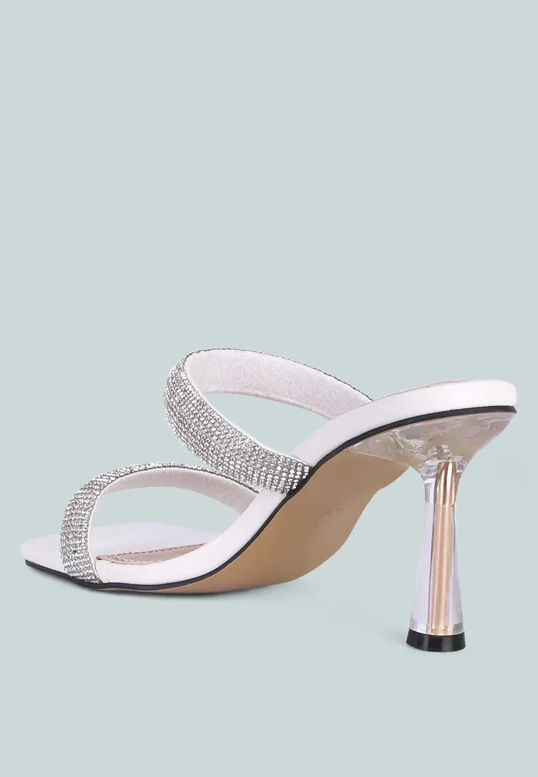 dolls rhinestone embellished slider sandals
