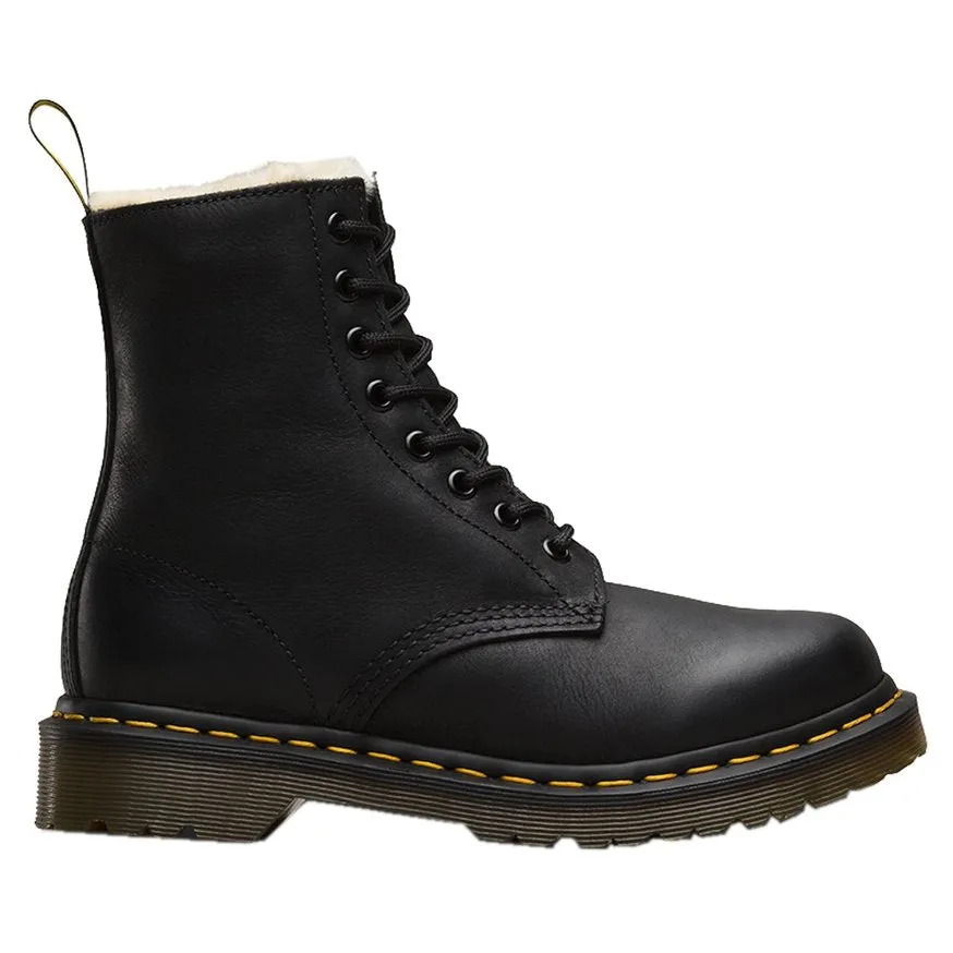 Dr. Martens 1460 Serena Faux Fur Lined Burnished Woyming Leather Women's Ankle Boots