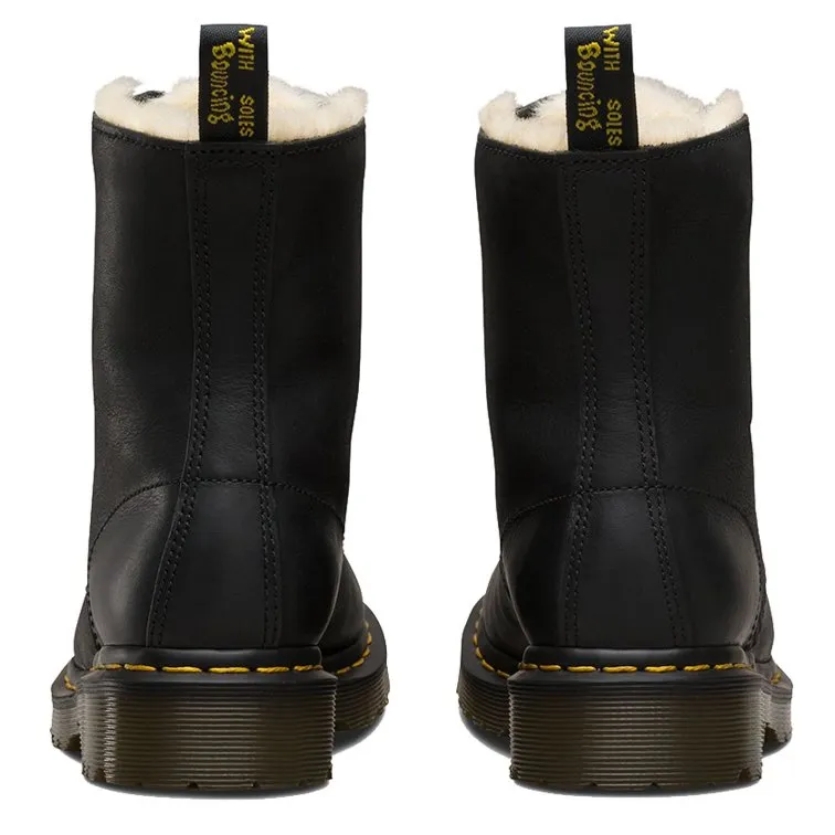 Dr. Martens 1460 Serena Faux Fur Lined Burnished Woyming Leather Women's Ankle Boots