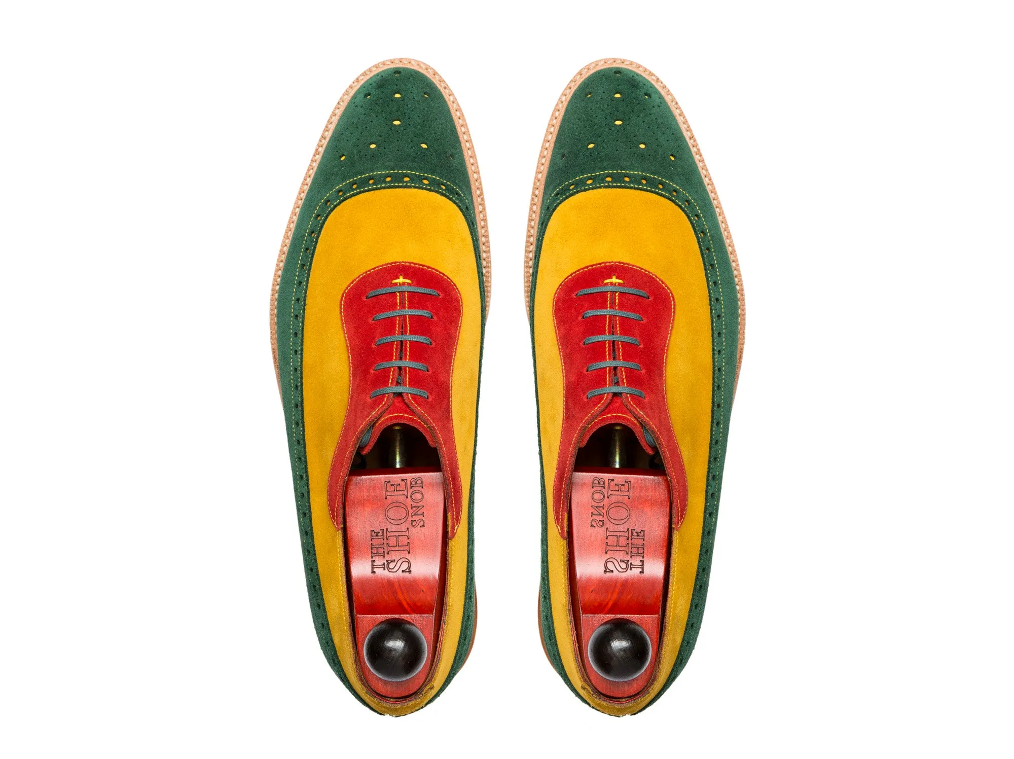 Edmonds - MTO - Green, Red, Yellow Suede - TMG Last - Storm Welt - Natural Double Leather Sole