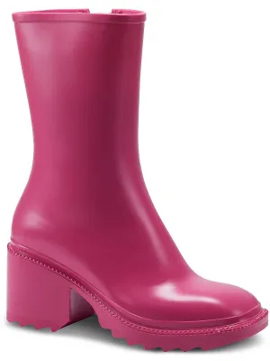 Everett Womens Faux Leather Outdoor Rain Boots