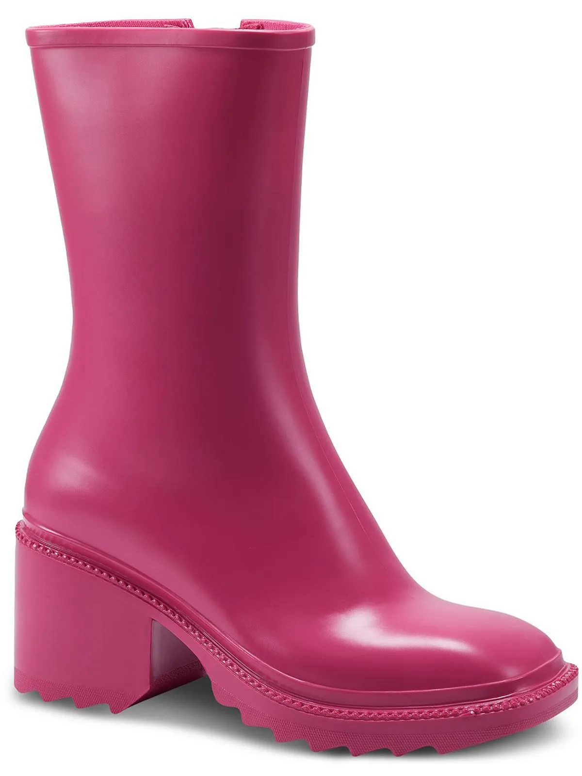 Everett Womens Faux Leather Outdoor Rain Boots
