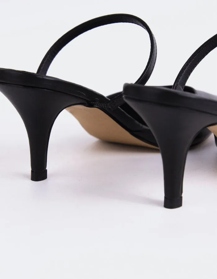 Forsythia Black Leather