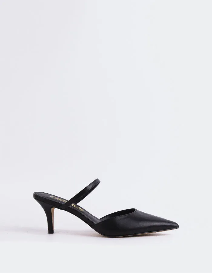 Forsythia Black Leather
