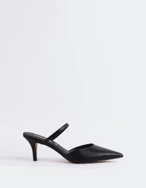 Forsythia Black Leather