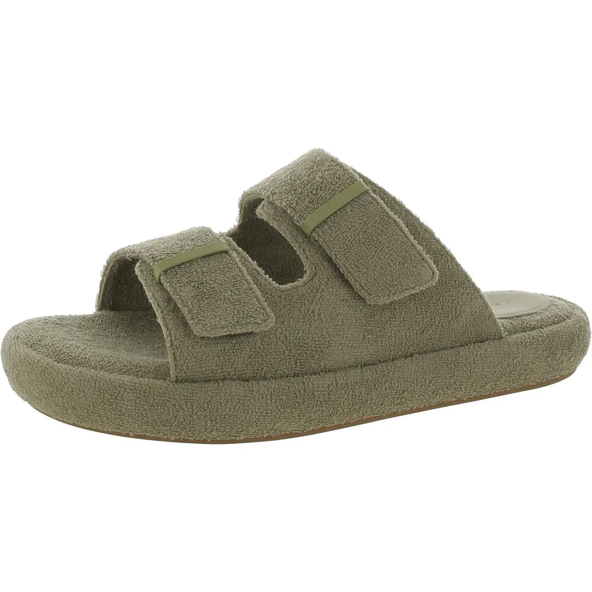 Frankie 2 Womens Terry Cloth Flat Slide Sandals