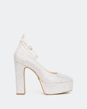 Jayne, Off White Suede/Suède Blanc cassé