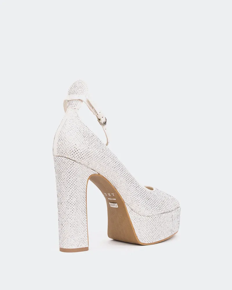 Jayne, Off White Suede/Suède Blanc cassé