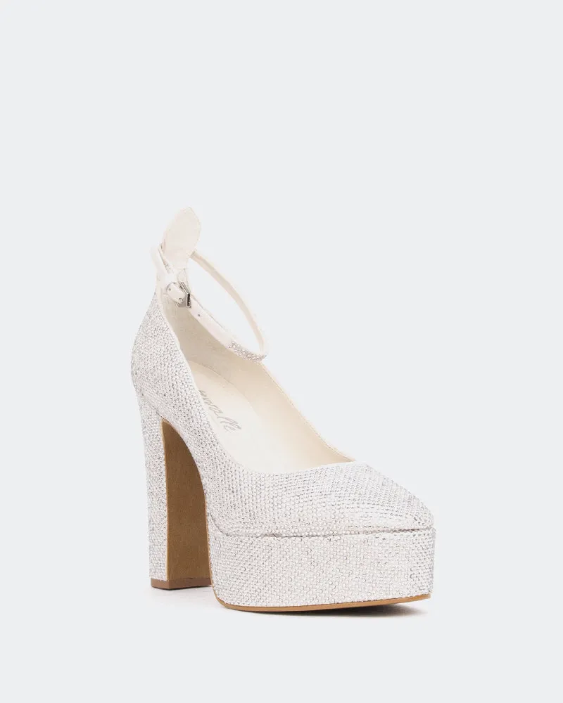 Jayne, Off White Suede/Suède Blanc cassé