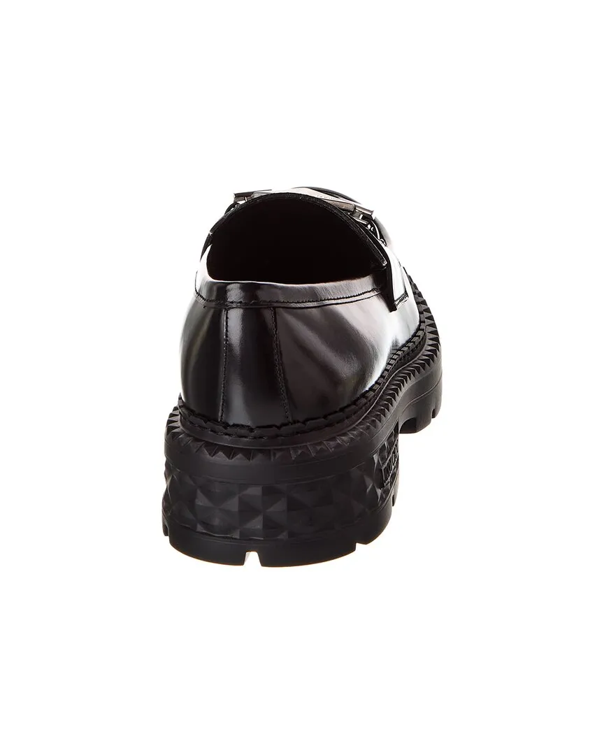 Jimmy Choo Marlow Diamond/F Leather Loafer