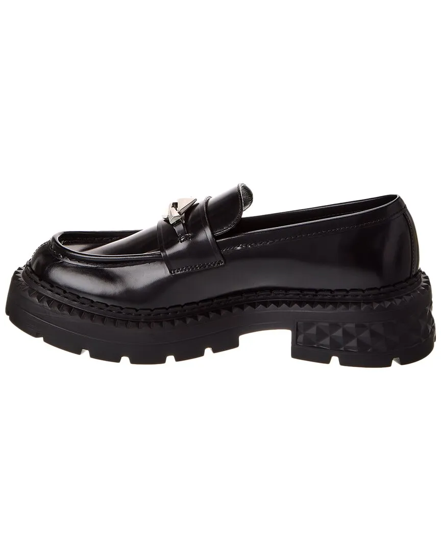Jimmy Choo Marlow Diamond/F Leather Loafer