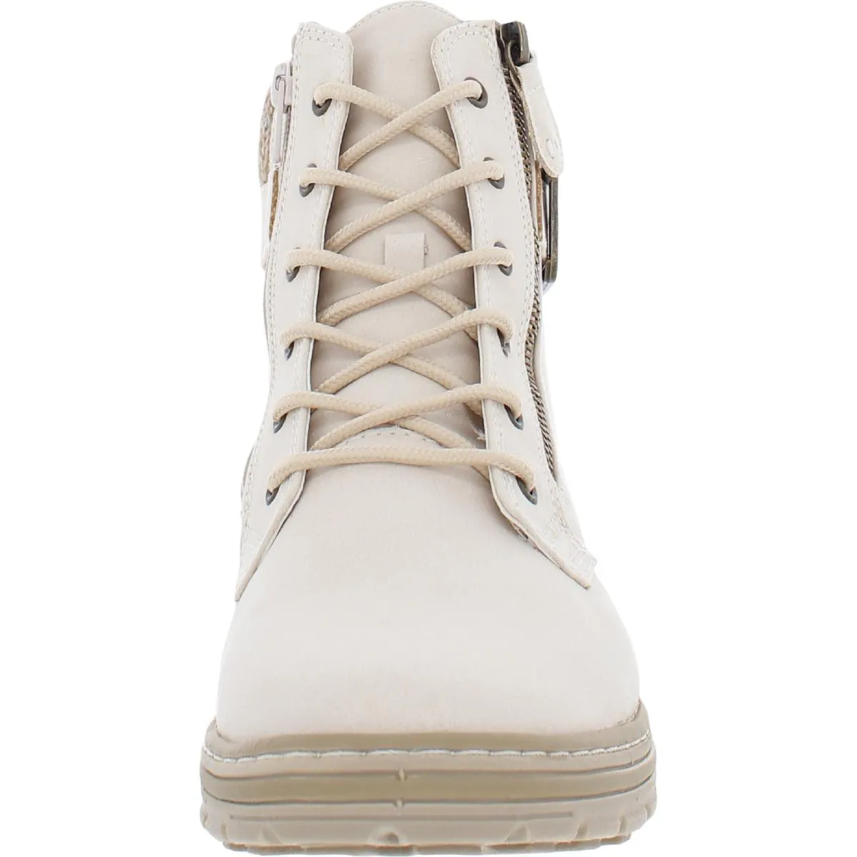 Kelsie Womens Faux Leather Sweater Winter Boots