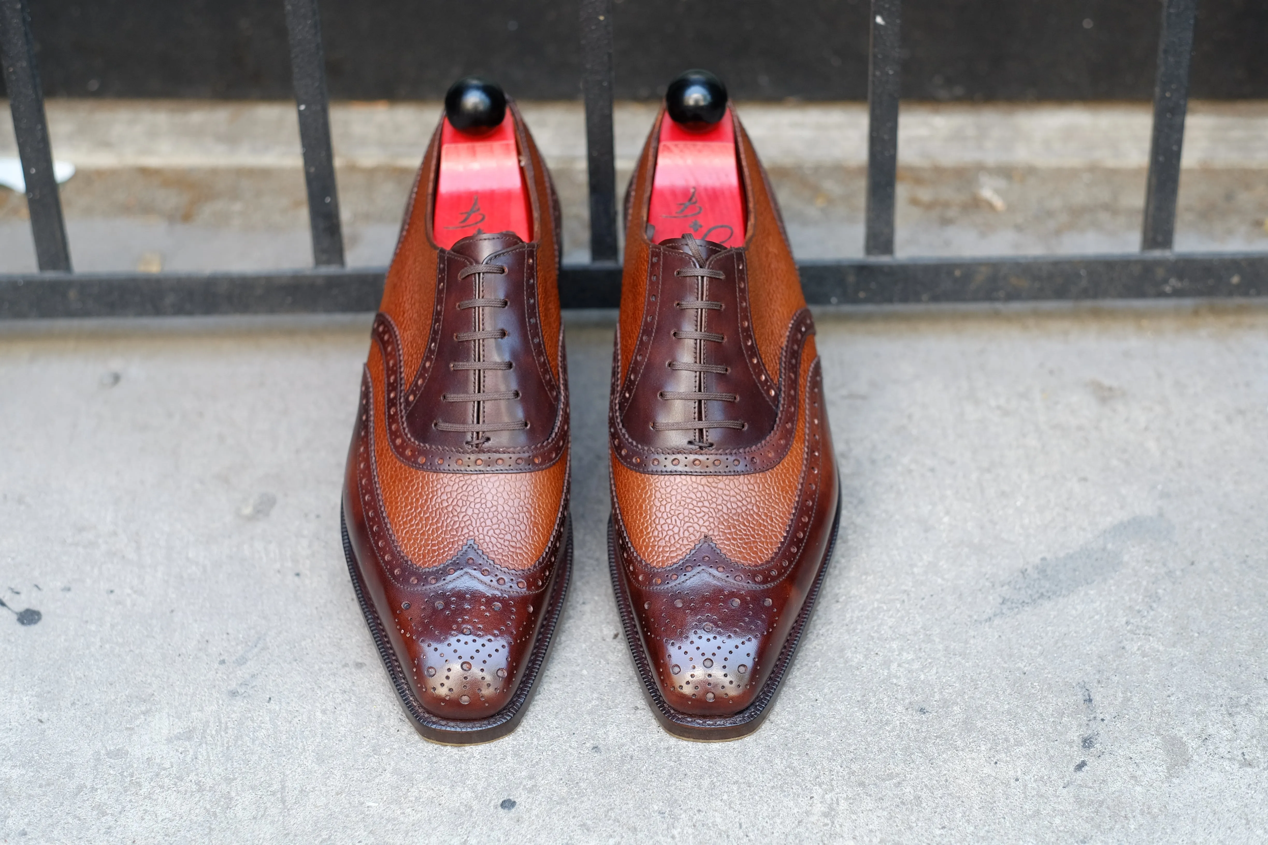 Kitsap - MTO - Dark Brown Museum Calf / Tan Grain - MGF Last - Double Leather Sole