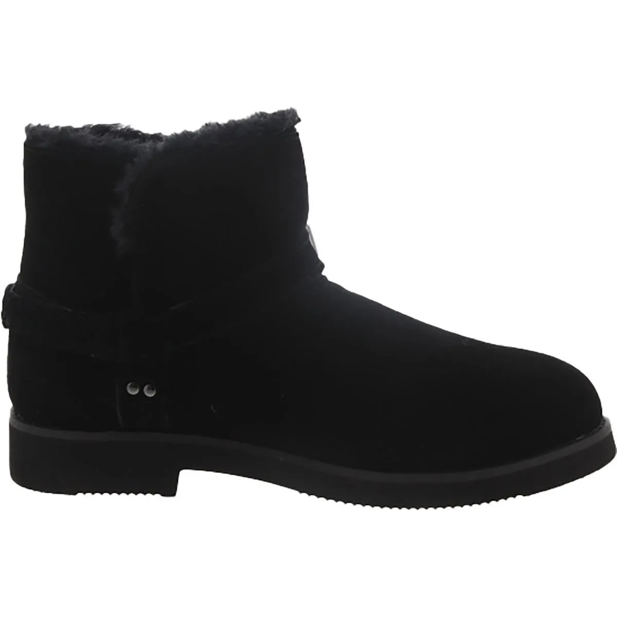 KORRI Womens Faux Suede Buckle Winter & Snow Boots