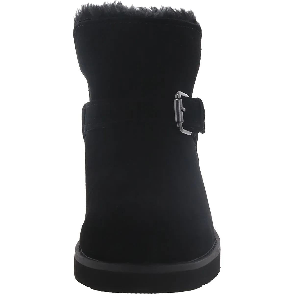 KORRI Womens Faux Suede Buckle Winter & Snow Boots