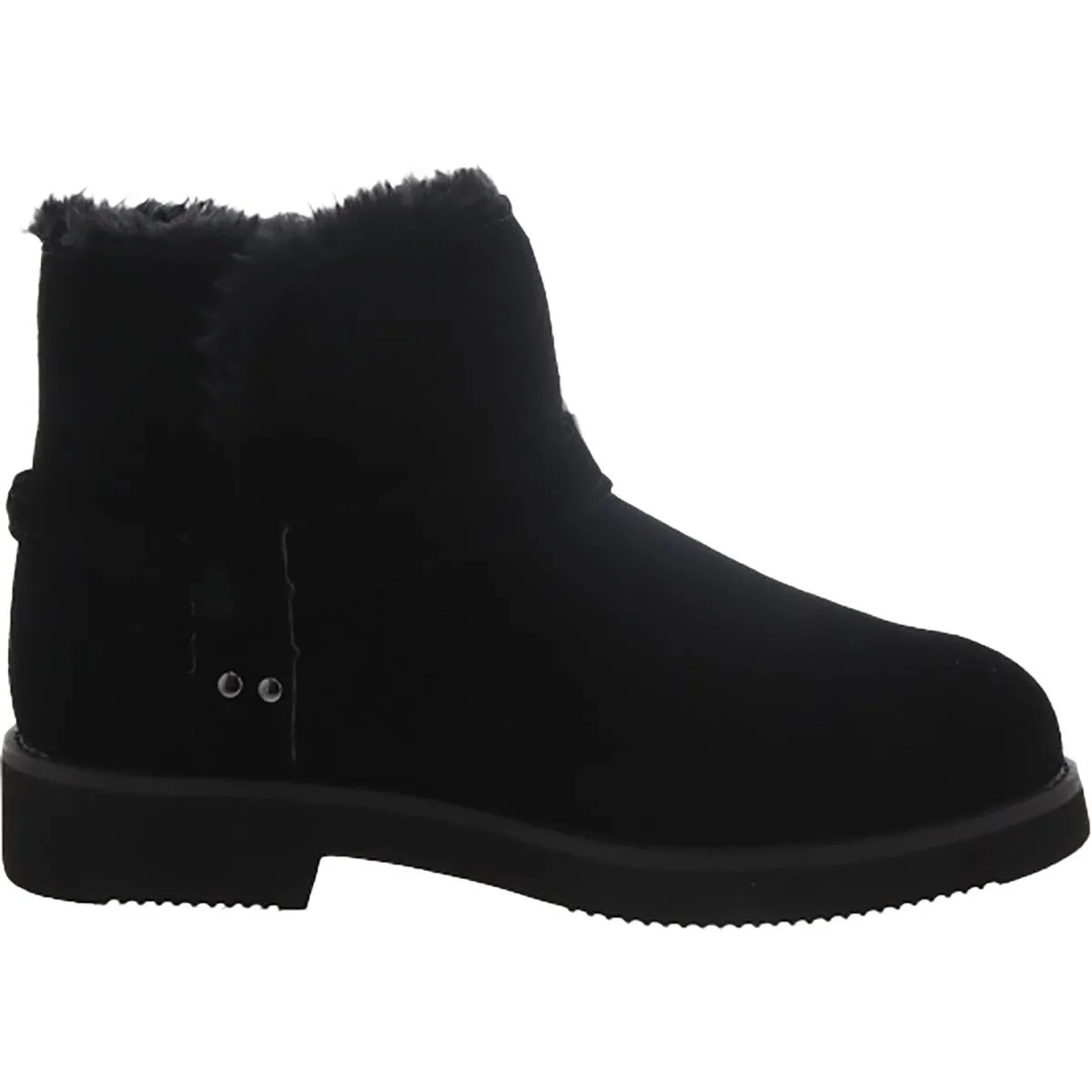 KORRI Womens Faux Suede Buckle Winter & Snow Boots