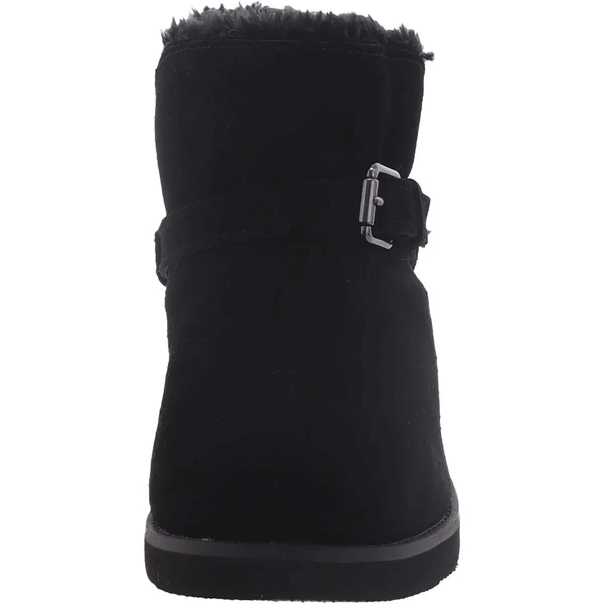 KORRI Womens Faux Suede Buckle Winter & Snow Boots