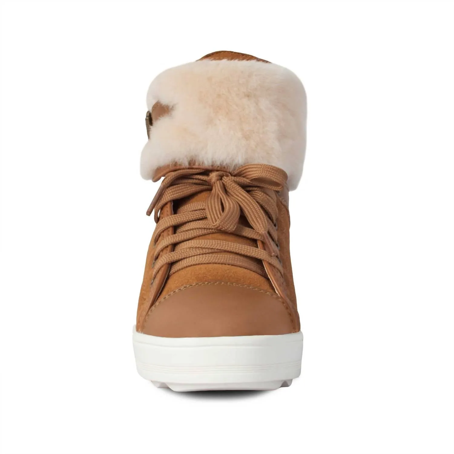 Ladies Champ Sheepskin Trimmed Boot In Brown