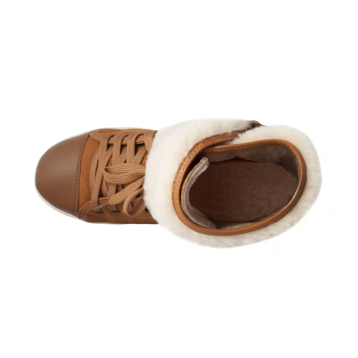 Ladies Champ Sheepskin Trimmed Boot In Brown