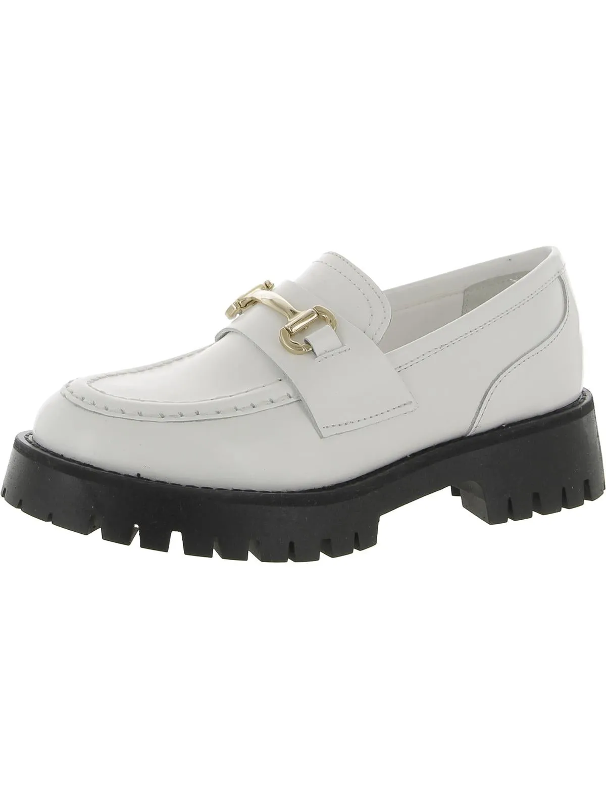 Lando Womens Faux Leather Slip-On Loafers