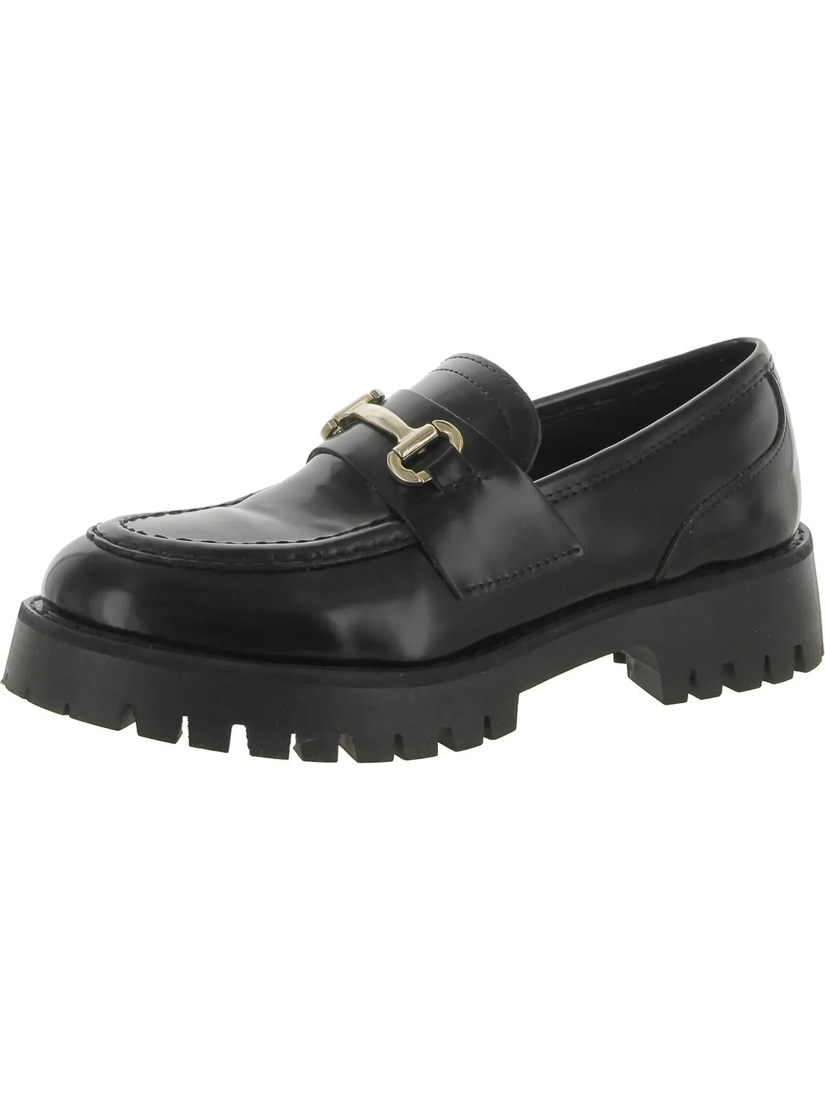Lando Womens Faux Leather Slip-On Loafers