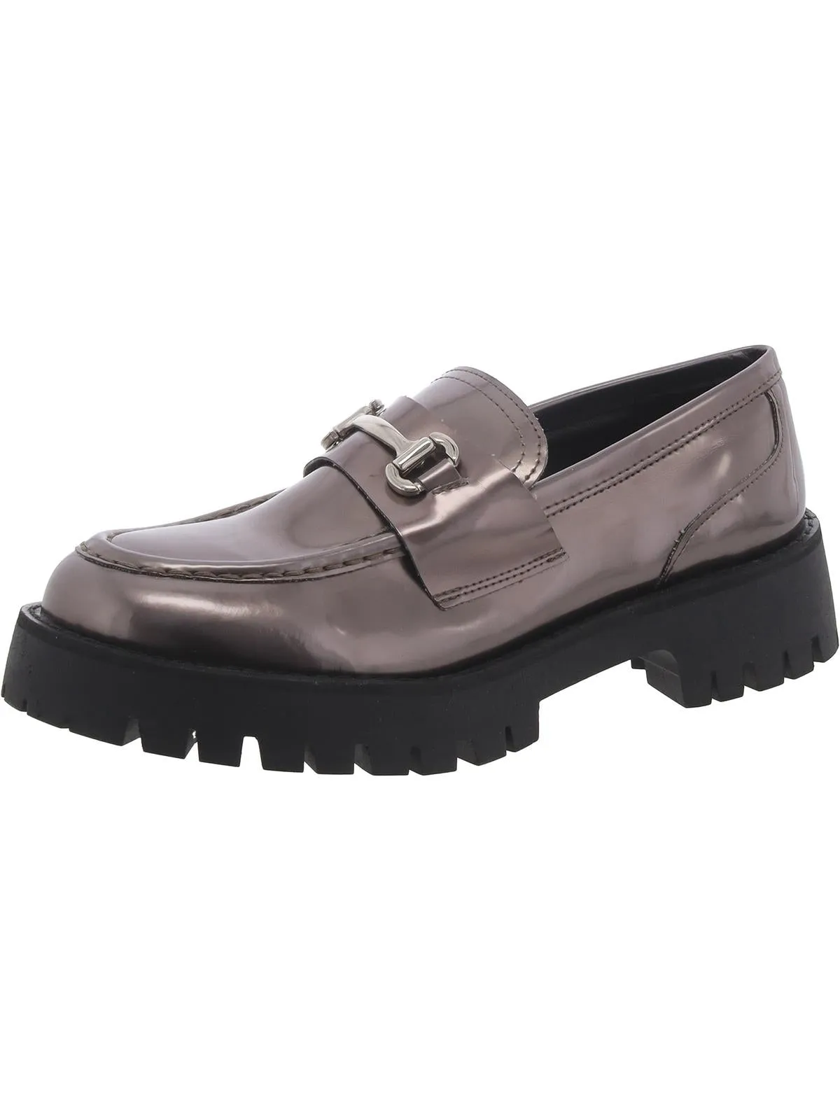 Lando Womens Faux Leather Slip-On Loafers