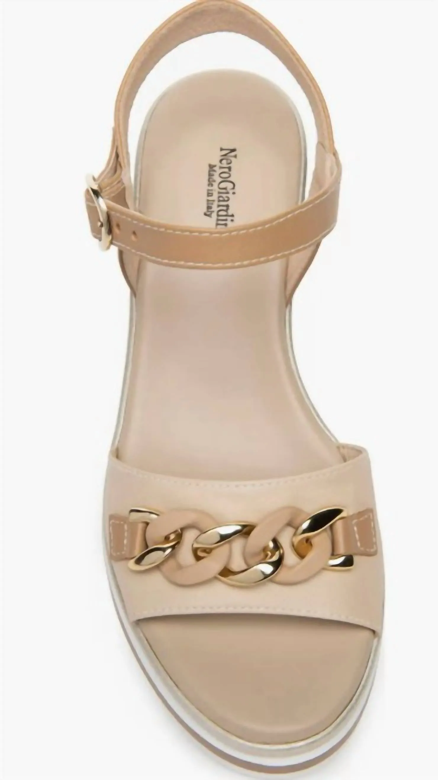 Lino Leather Sandals In Beige/khaki