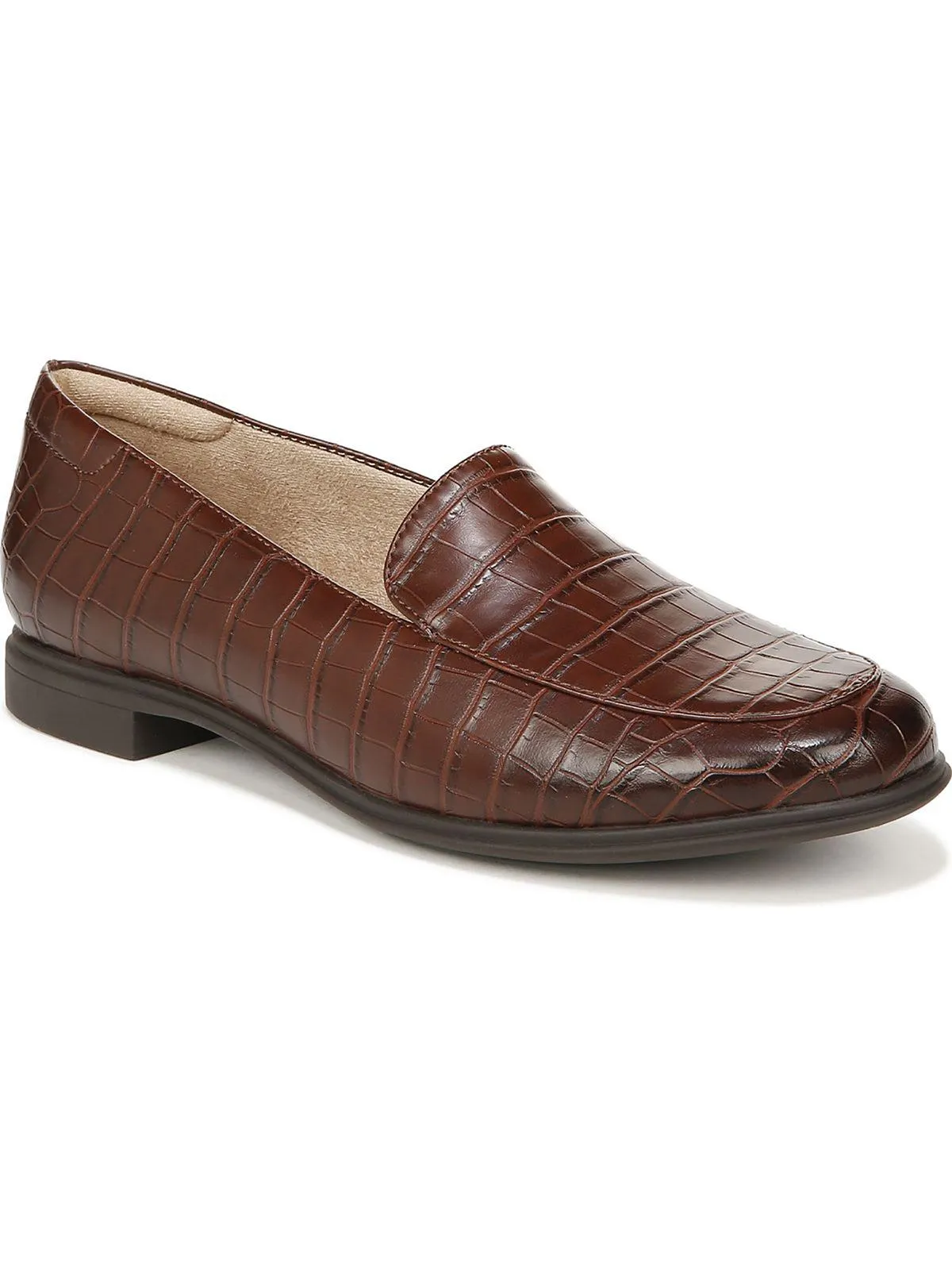Lydia Womens Faux Leather Slip-On Loafers