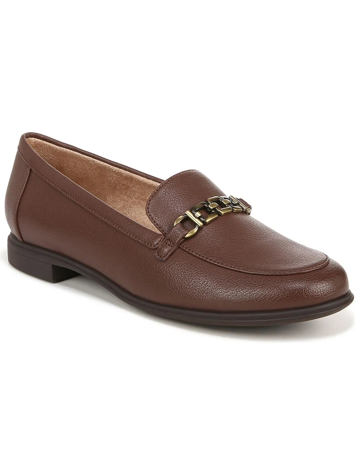Lydia Womens Faux Leather Slip-On Loafers