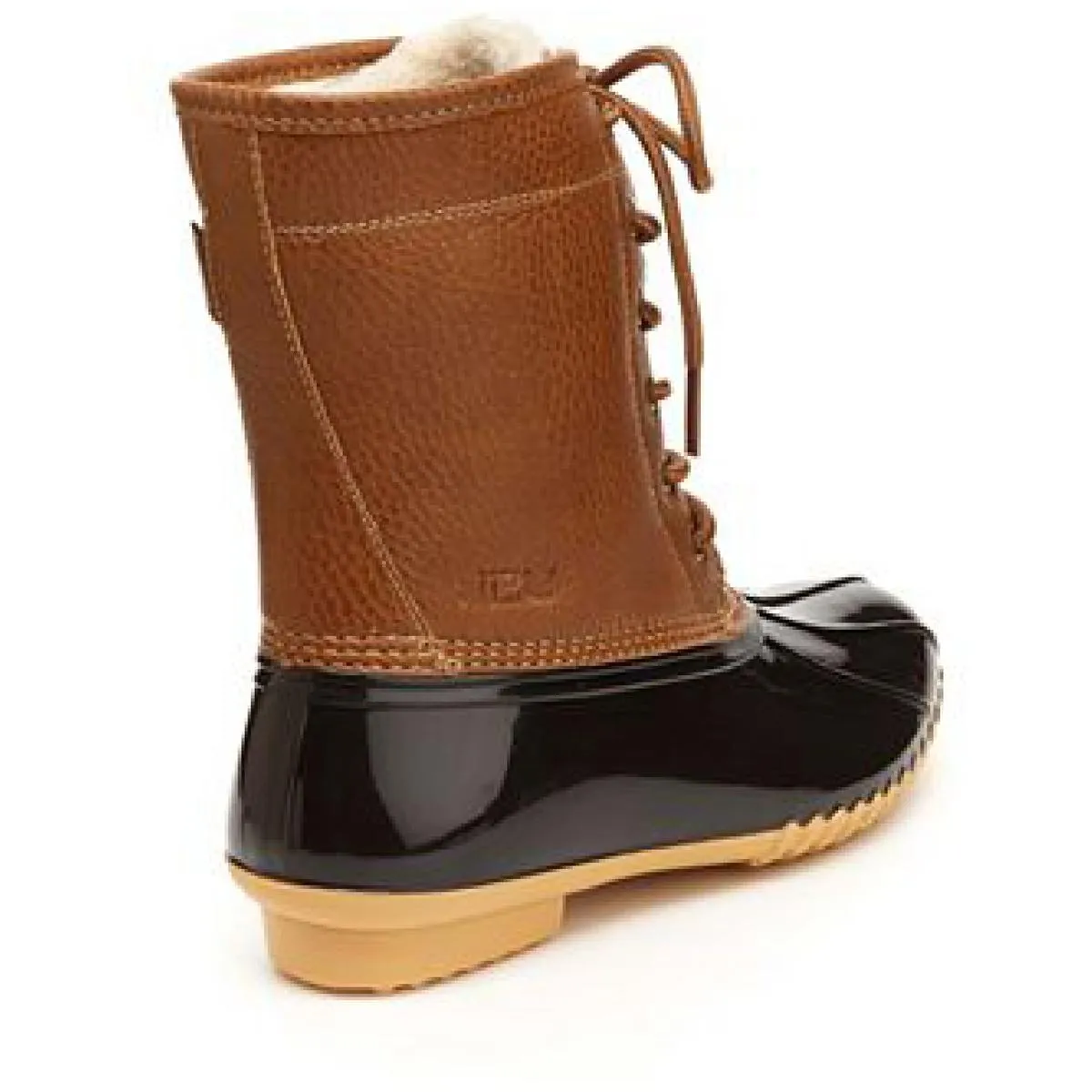 Maplewood Womens Faux Leather Lace-Up Rain Boots