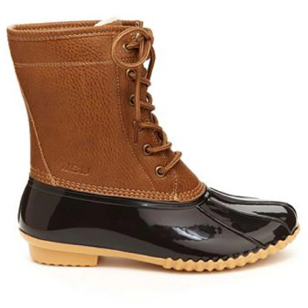 Maplewood Womens Faux Leather Lace-Up Rain Boots