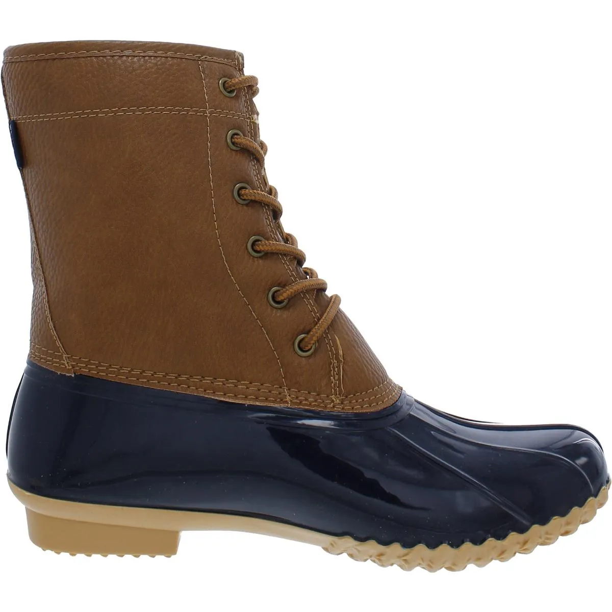 Maplewood Womens Faux Leather Lace-Up Rain Boots