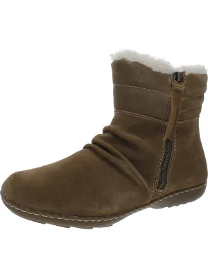 Marcelle Womens Leather Zipper Winter & Snow Boots