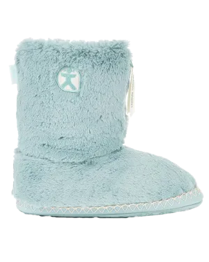 Marilyn Classic Faux Fur Slipper Boots in Seafoam