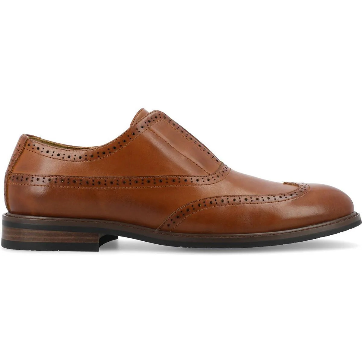 Mens Brogue Faux Leather Oxfords