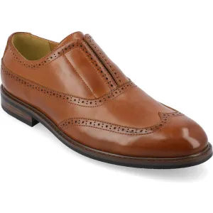 Mens Brogue Faux Leather Oxfords