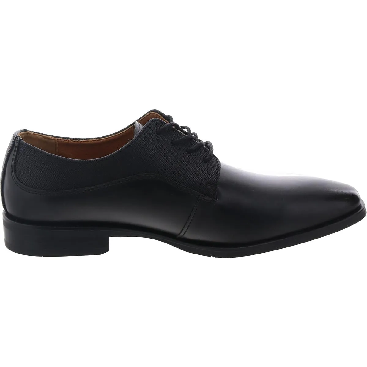 Mens Lace-Up Faux Leather Oxfords