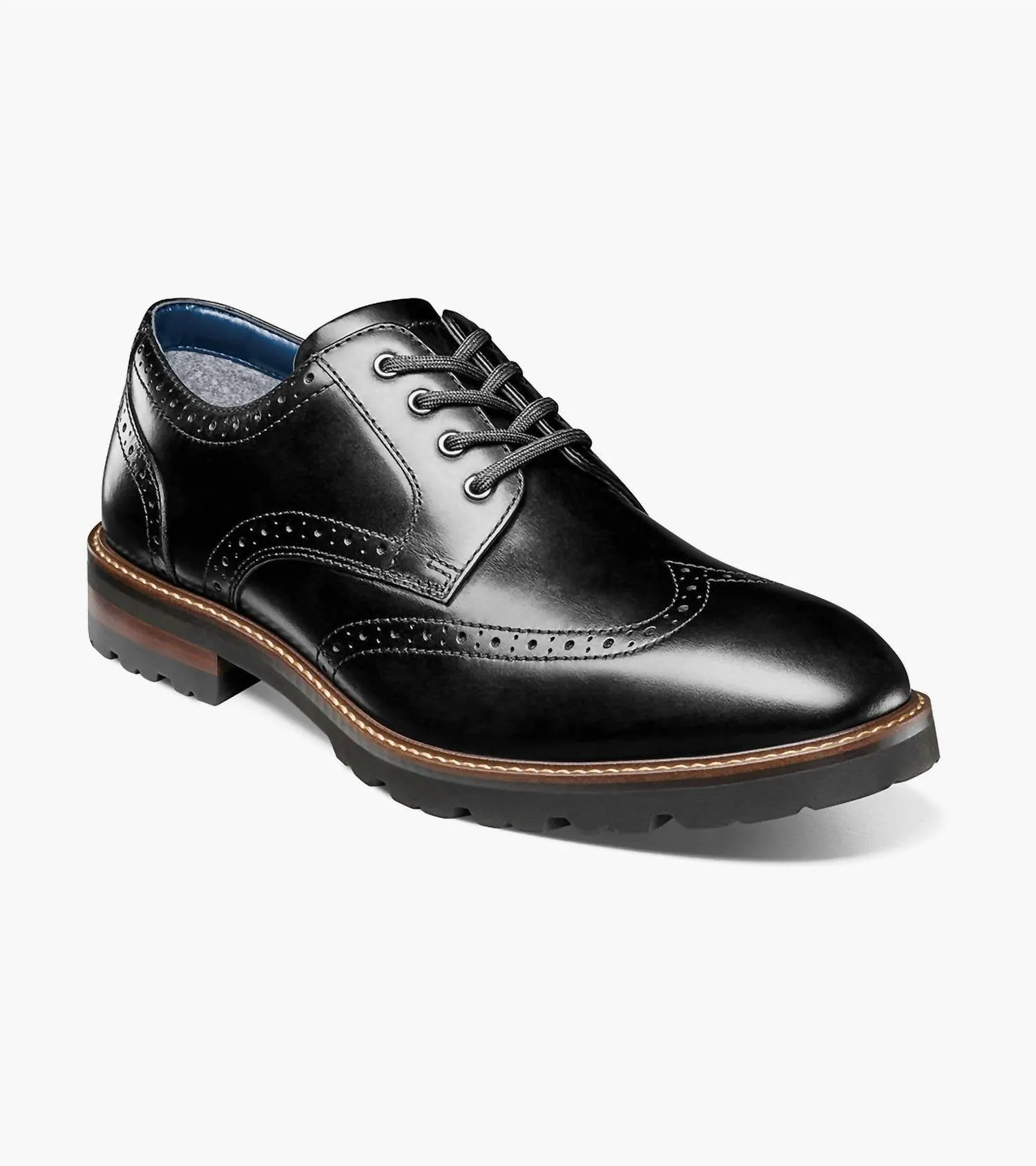 Men's Renegade Wingtip Oxford Shoes In Black
