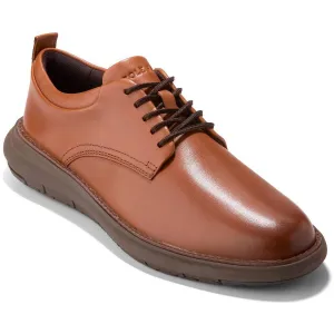 Mens Solid Faux Leather Oxfords